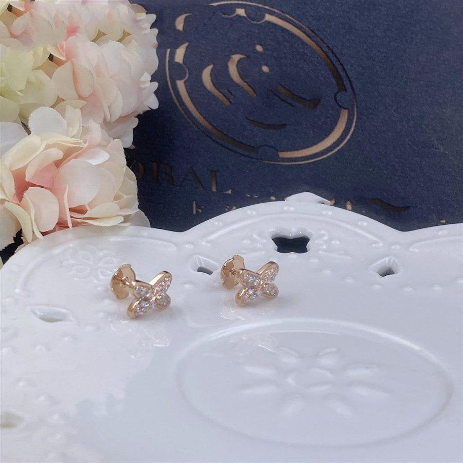 [Renovia Jewelry]JEUX DE PINK GOLD DIAMOND EARRINGS