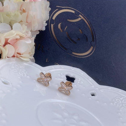 [Renovia Jewelry]JEUX DE PINK GOLD DIAMOND EARRINGS