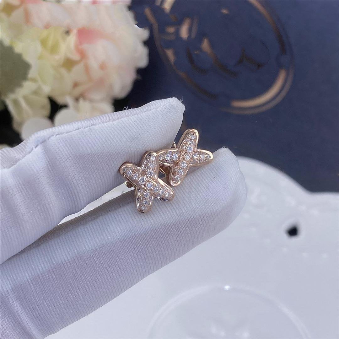 [Renovia Jewelry]JEUX DE PINK GOLD DIAMOND EARRINGS