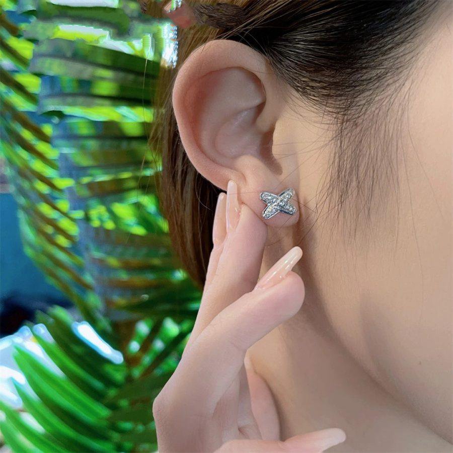 [Renovia Jewelry]JEUX DE SILVER DIAMOND EARRINGS
