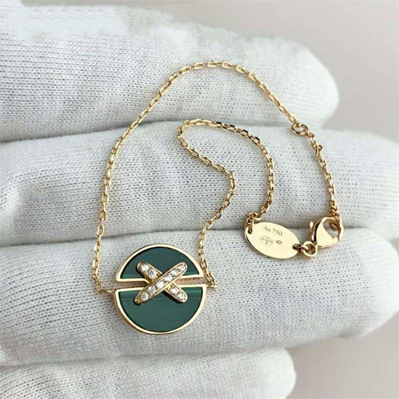 [Renovia Jewelry]JEUX DE BRACELET MALACHITE PINK GOLD DIAMONDS