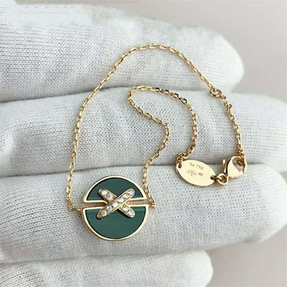 [Renovia Jewelry]JEUX DE BRACELET MALACHITE PINK GOLD DIAMONDS