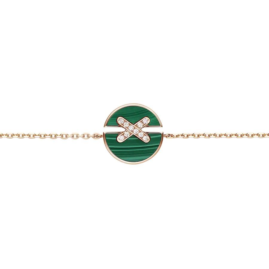 [Renovia Jewelry]JEUX DE BRACELET MALACHITE PINK GOLD DIAMONDS