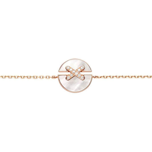 [Renovia Jewelry]JEUX DE BRACELET MOP PINK GOLD DIAMONDS