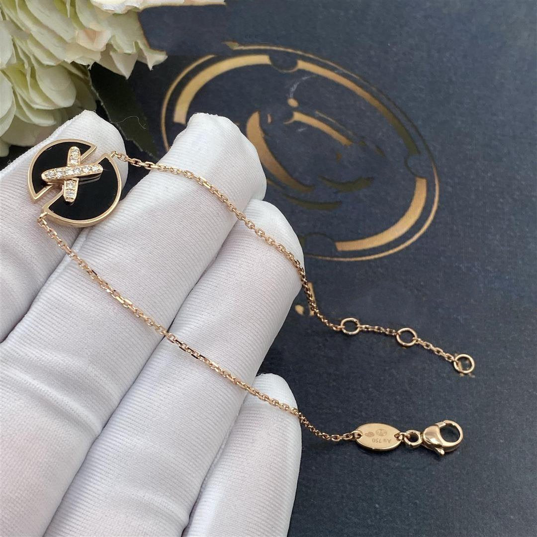 [Renovia Jewelry]JEUX DE BRACELET ONYX PINK GOLD DIAMOND