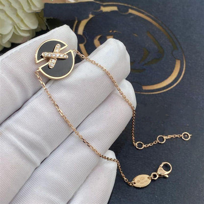 [Renovia Jewelry]JEUX DE BRACELET ONYX PINK GOLD DIAMOND