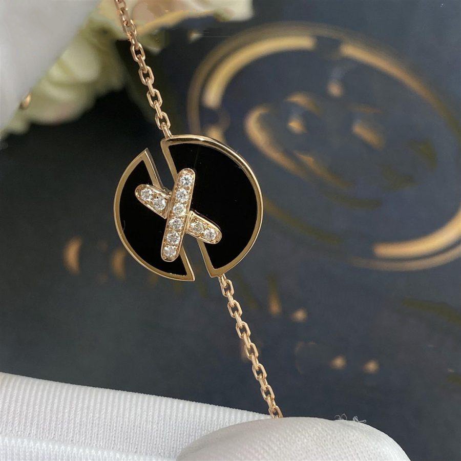 [Renovia Jewelry]JEUX DE BRACELET ONYX PINK GOLD DIAMOND