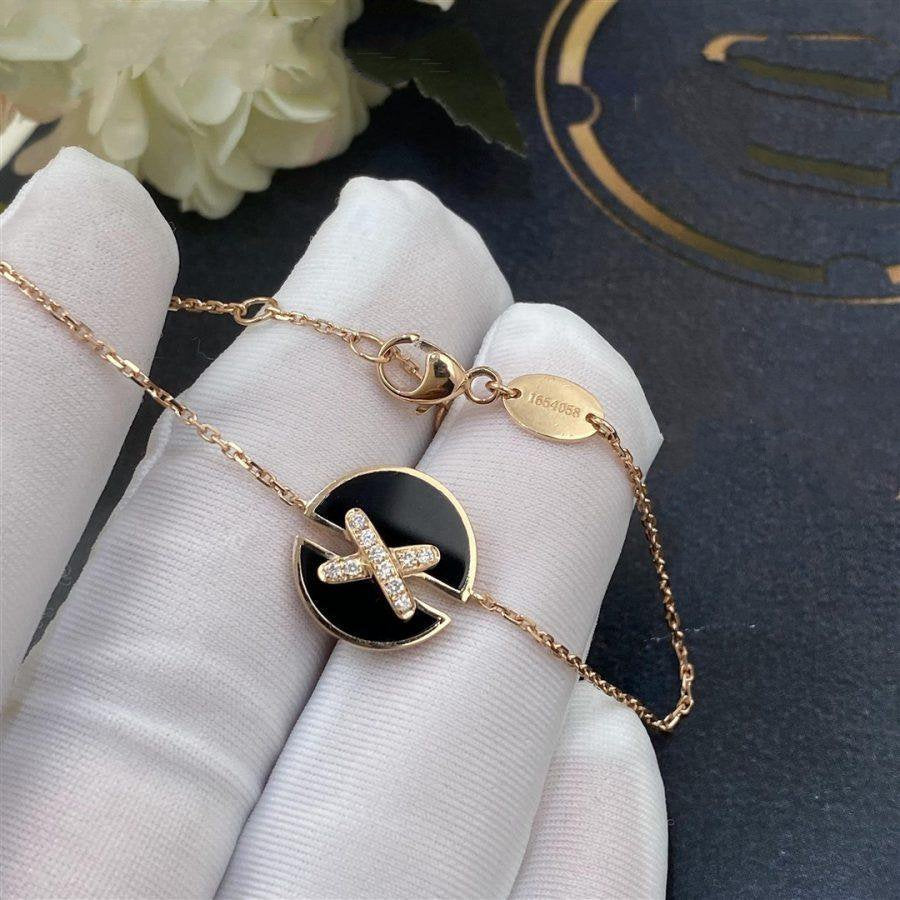 [Renovia Jewelry]JEUX DE BRACELET ONYX PINK GOLD DIAMOND