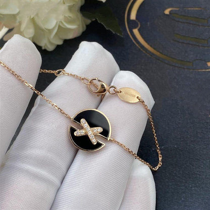 [Renovia Jewelry]JEUX DE BRACELET ONYX PINK GOLD DIAMOND