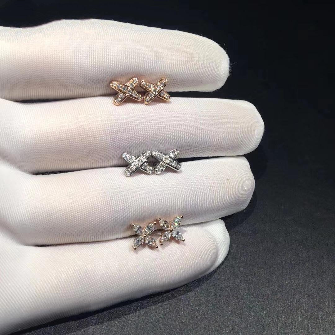 [Renovia Jewelry]JEUX DE DIAMOND EARRINGS