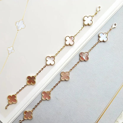 [Renovia Jewelry] CLOVER 5 MOTIFS  PINK MOP BRACELET COLLECTION
