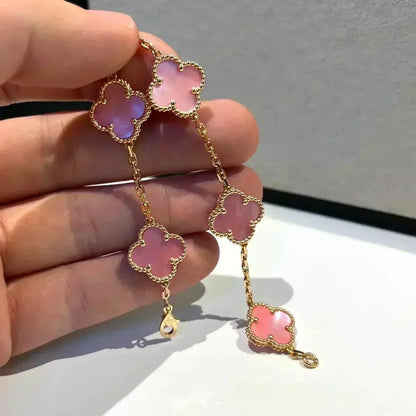 [Renovia Jewelry] CLOVER 5 MOTIFS  PINK MOP BRACELET COLLECTION