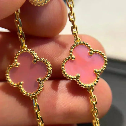 [Renovia Jewelry] CLOVER 5 MOTIFS  PINK MOP BRACELET COLLECTION