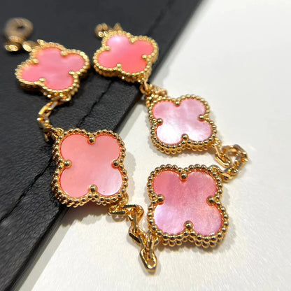 [Renovia Jewelry] CLOVER 5 MOTIFS  PINK MOP BRACELET COLLECTION