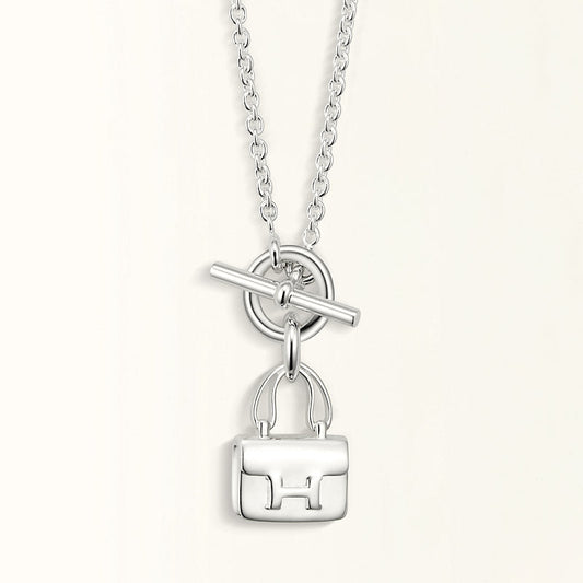[Renovia Jewelry]POP H PEDANT SILVER NECKLACE