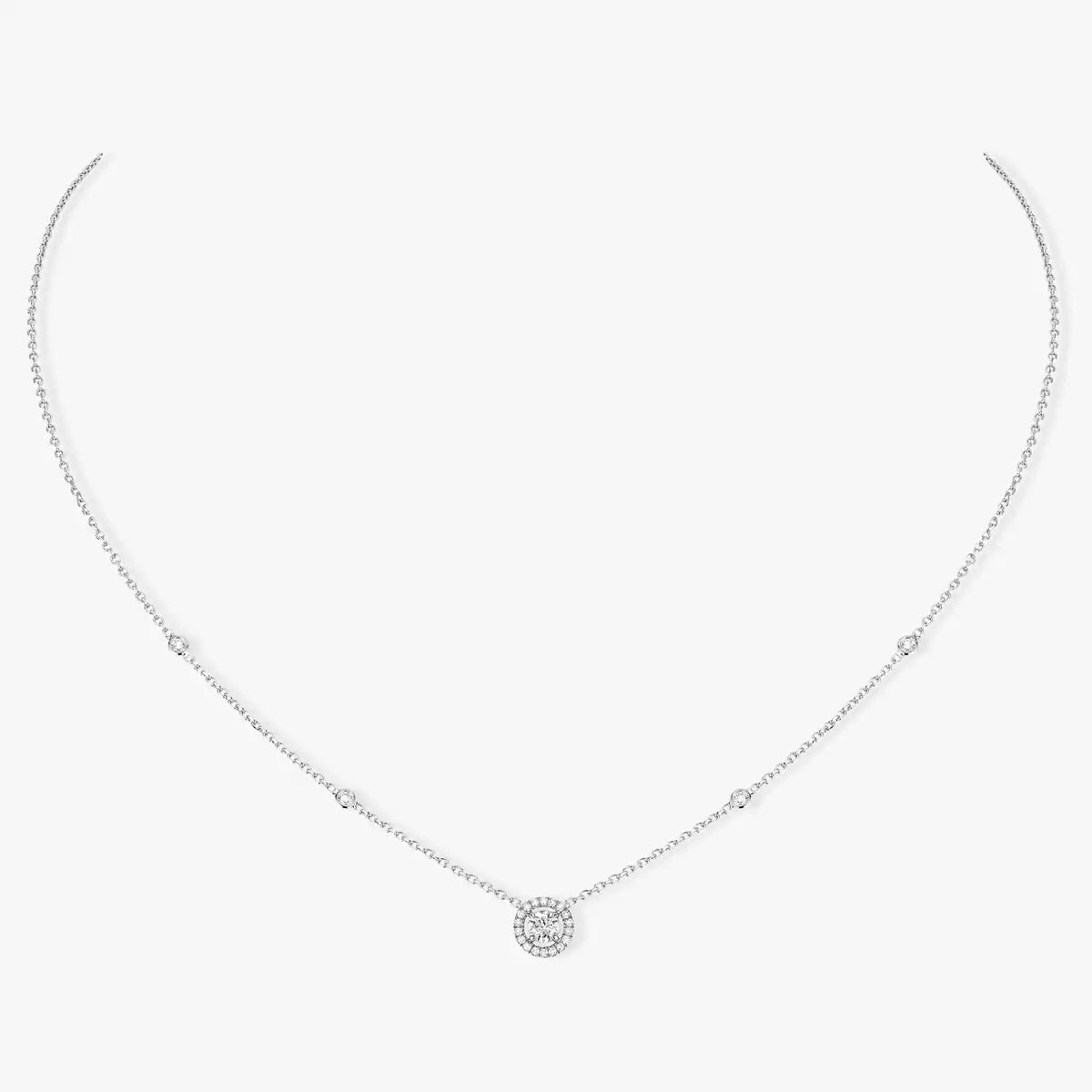 [Renovia Jewelry]Diamond Necklace 0,20ct Brilliant Shape Joy