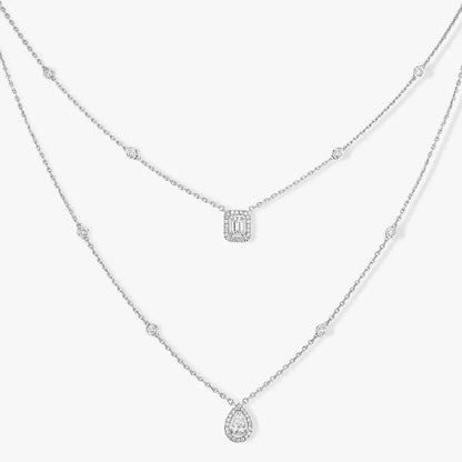 [Renovia Jewelry]Diamond Necklace My Twin 2 Rows