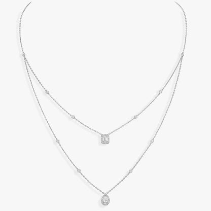 [Renovia Jewelry]Diamond Necklace My Twin 2 Rows