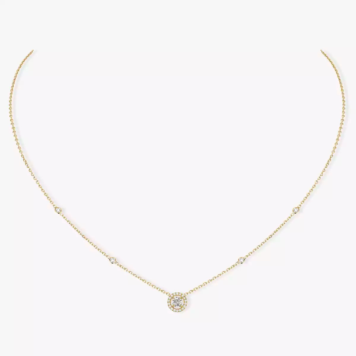 [Renovia Jewelry]Diamond Necklace 0,20ct Brilliant Shape Joy