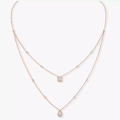 [Renovia Jewelry]Diamond Necklace My Twin 2 Rows