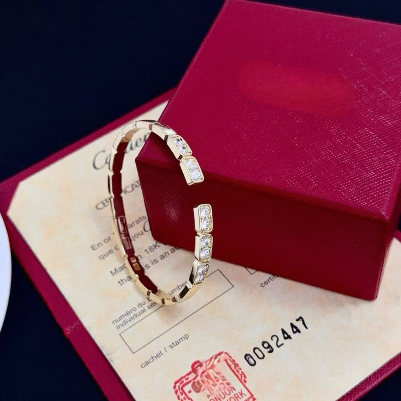 [Renovia Jewelry]LOVE DIAMOND OPEN  BRACELET