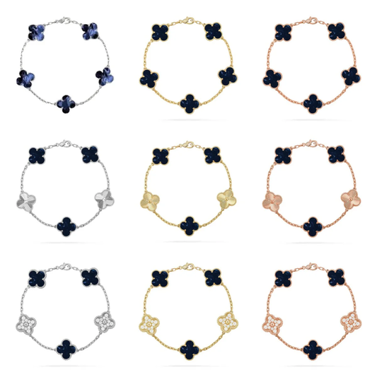 [Renovia Jewelry]CLOVER 5 MOTIF PIETERSITE BRACELET COLLECTION