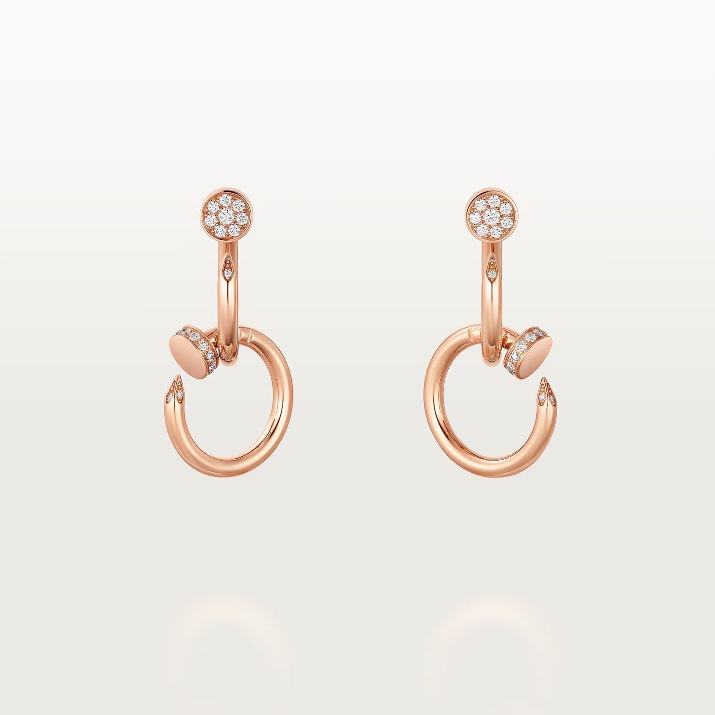 [Renovia Jewelry]JUSTE HALF DIAMOND DOUBLE EARRINGS