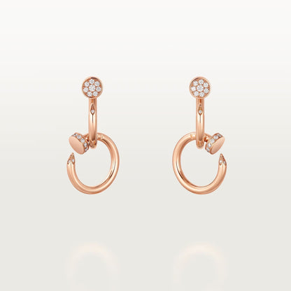 [Renovia Jewelry]JUSTE HALF DIAMOND DOUBLE EARRINGS