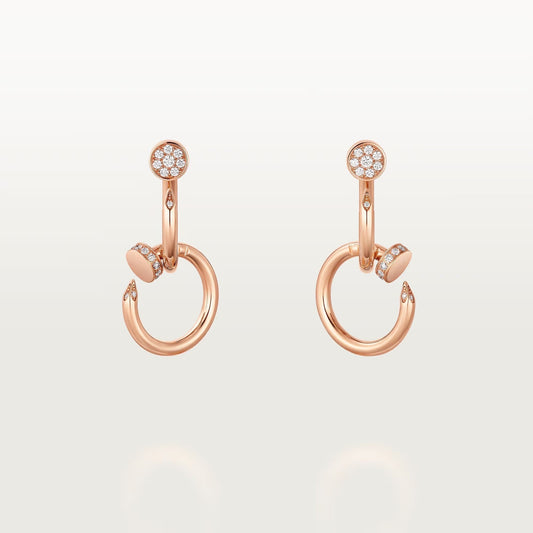 [Renovia Jewelry]JUSTE HALF DIAMOND DOUBLE EARRINGS
