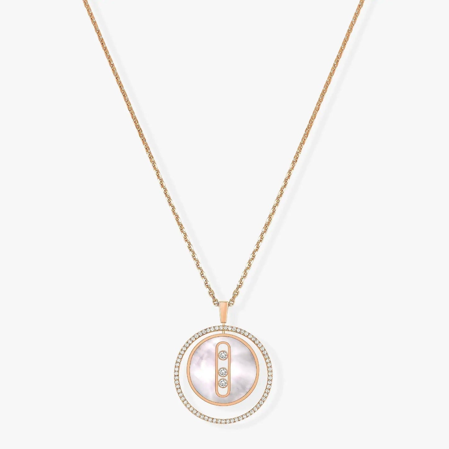 [Renovia Jewelry]LUCKY MOVE MM NACRE BLANCHE DIAMOND NECKLACE