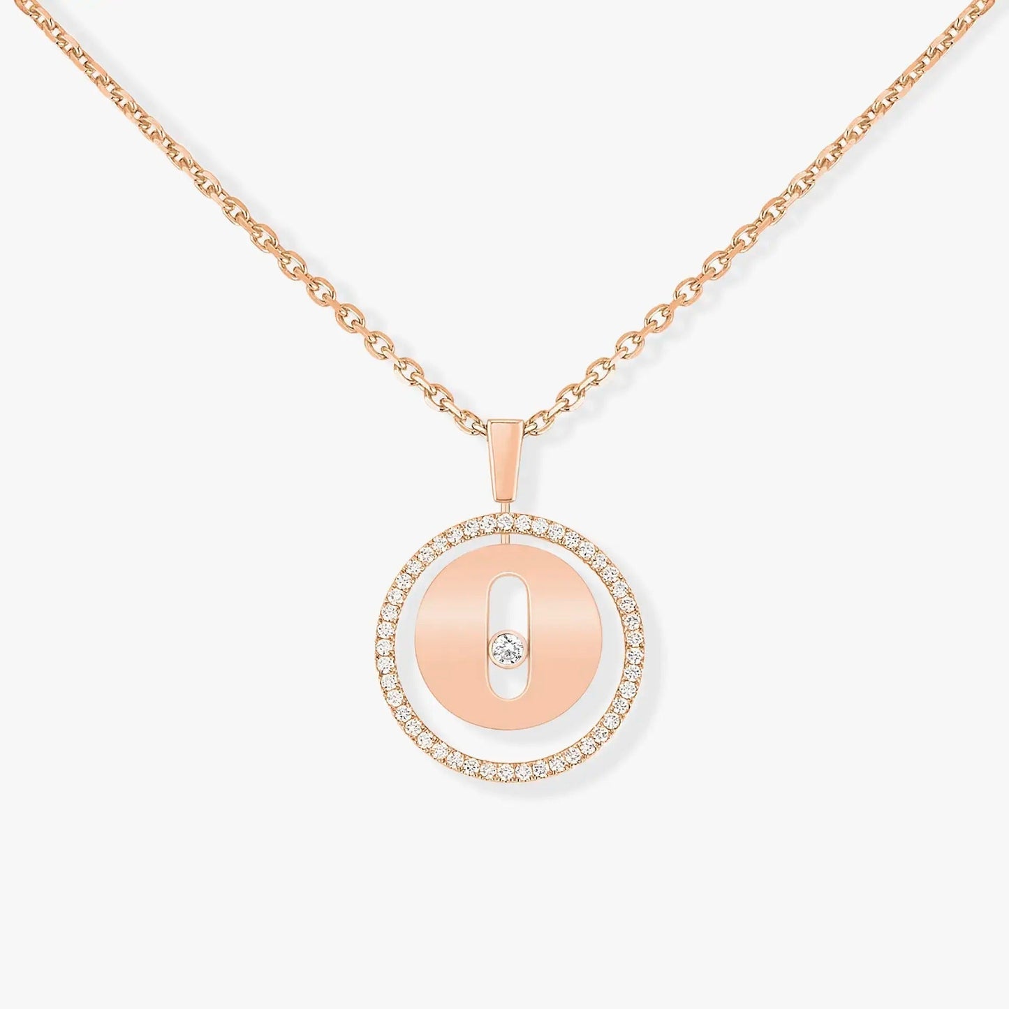[Renovia Jewelry]LUCKY MOVE PM NECKLACE PINK GOLD DIAMOND