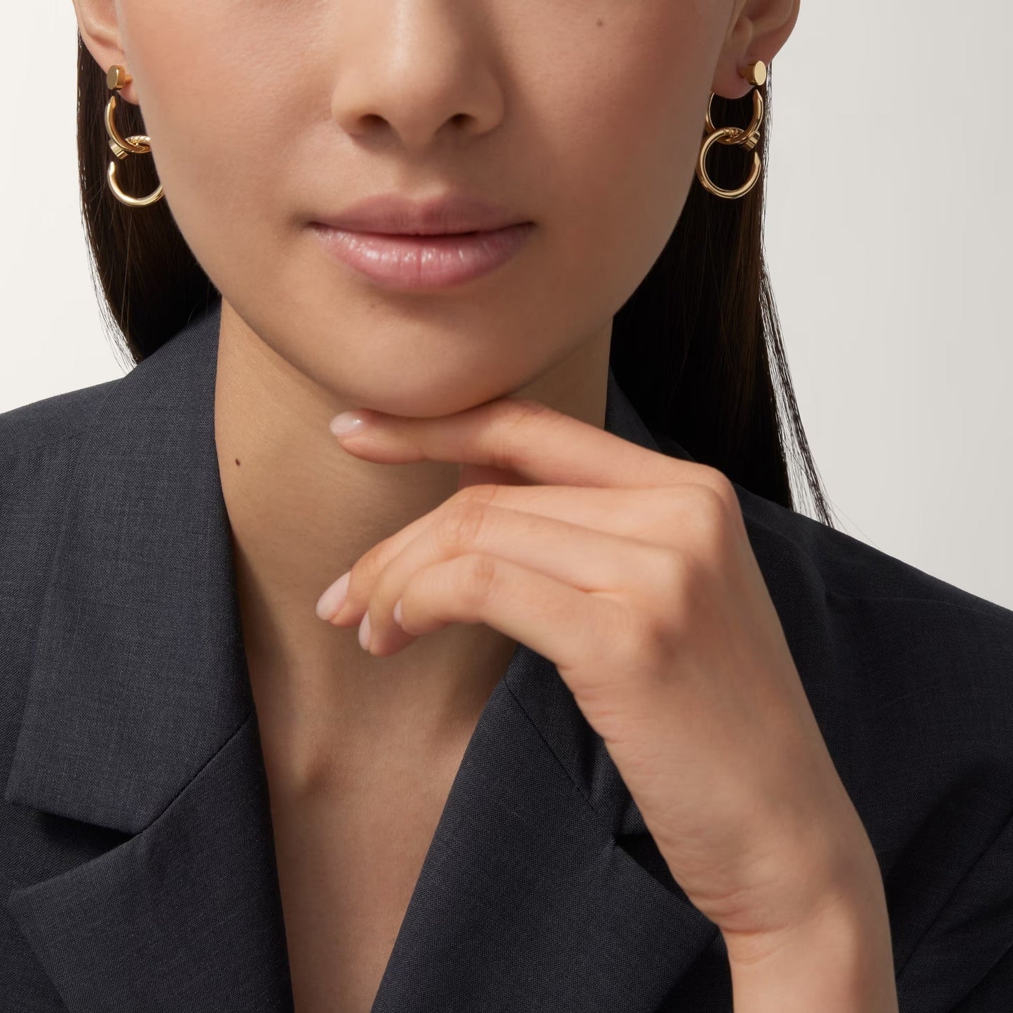 [Renovia Jewelry]JUSTE NO DIAMOND DOUBLE EARRINGS