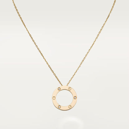 [Renovia Jewelry]LOVE NECKLACE 16MM 3 DIAMONDS