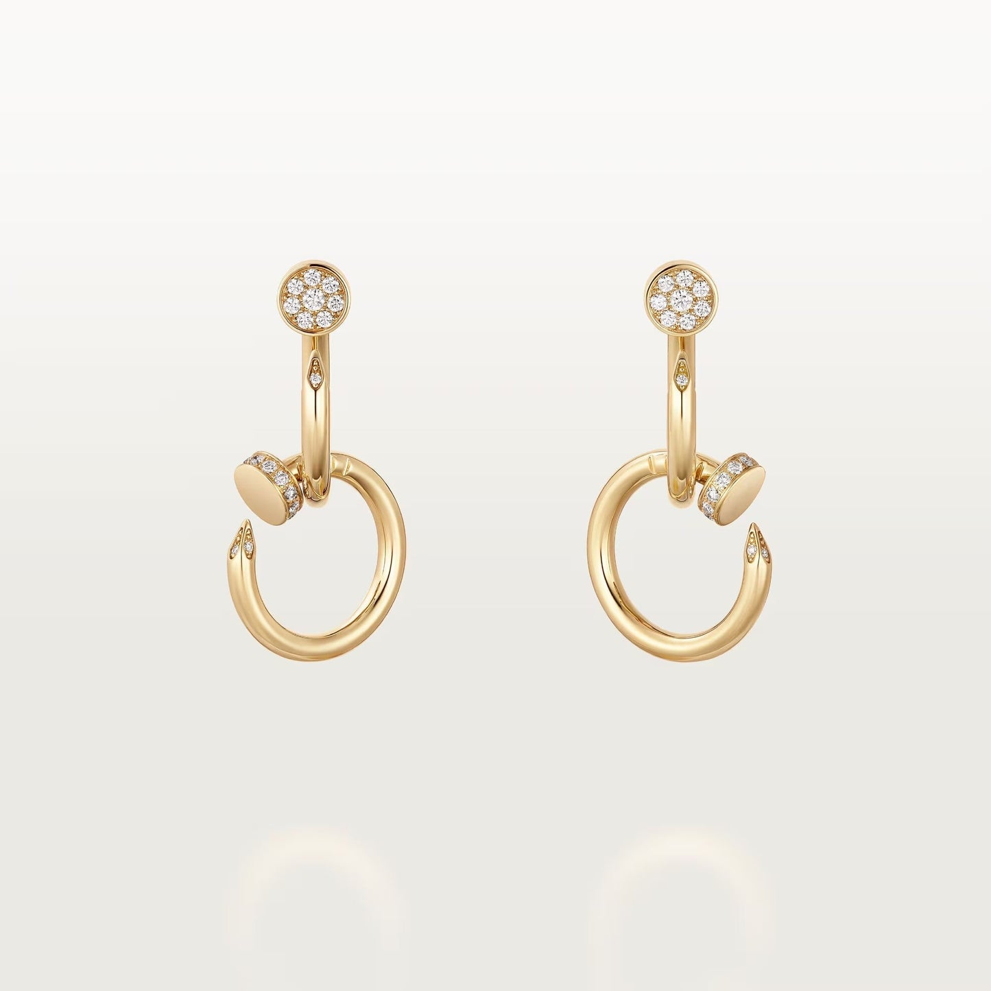 [Renovia Jewelry]JUSTE HALF DIAMOND DOUBLE EARRINGS