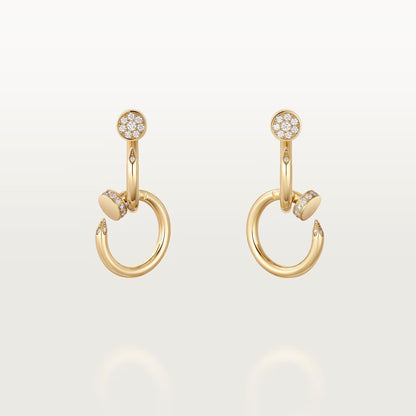 [Renovia Jewelry]JUSTE HALF DIAMOND DOUBLE EARRINGS