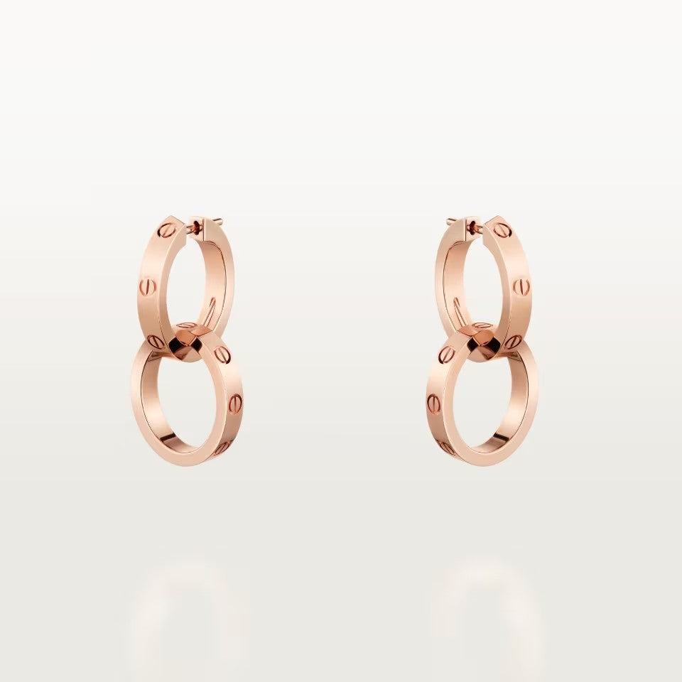 [Renovia Jewelry]LOVE 3.3MM DANGLE EARRINGS