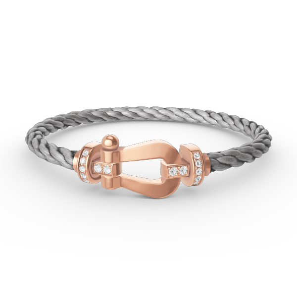 [Renovia Jewelry]FORCE LARGE HORSESHOE HALF DIAMOND BRACELET ROSE GOLD