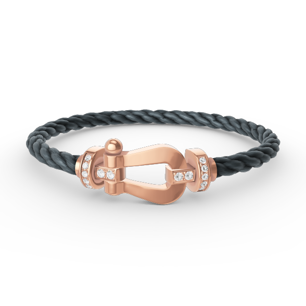 [Renovia Jewelry]FORCE LARGE HORSESHOE HALF DIAMOND BRACELET ROSE GOLD
