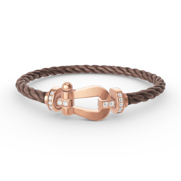 [Renovia Jewelry]FORCE LARGE HORSESHOE HALF DIAMOND BRACELET ROSE GOLD