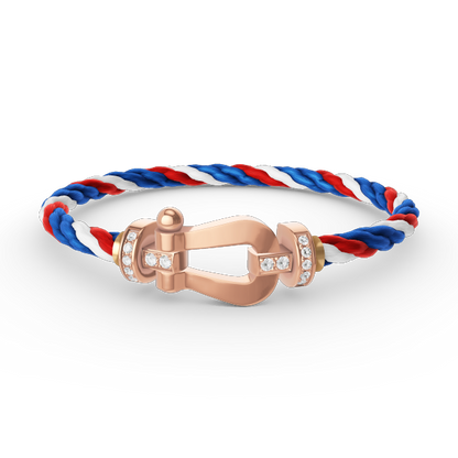 [Renovia Jewelry]FORCE LARGE HORSESHOE HALF DIAMOND BRACELET ROSE GOLD