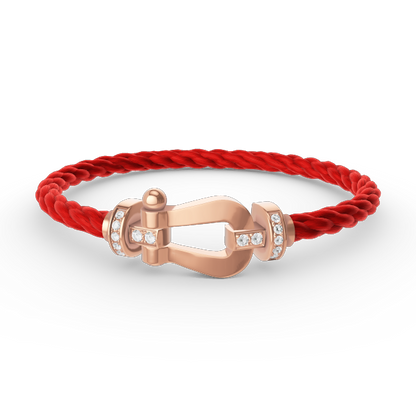 [Renovia Jewelry]FORCE LARGE HORSESHOE HALF DIAMOND BRACELET ROSE GOLD