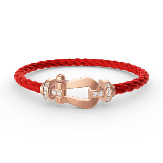 [Renovia Jewelry]FORCE LARGE HORSESHOE HALF DIAMOND BRACELET ROSE GOLD