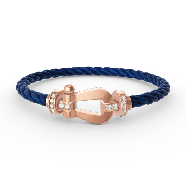 [Renovia Jewelry]FORCE LARGE HORSESHOE HALF DIAMOND BRACELET ROSE GOLD