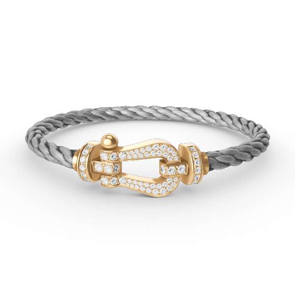 [Renovia Jewelry]FORCE LARGE HORSESHOE FULL DIAMOND BRACELET GOLD
