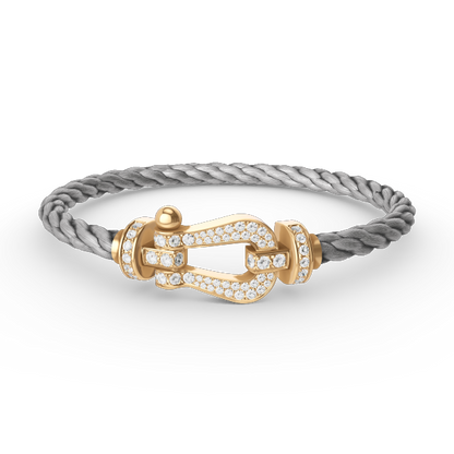 [Renovia Jewelry]FORCE LARGE HORSESHOE FULL DIAMOND BRACELET GOLD