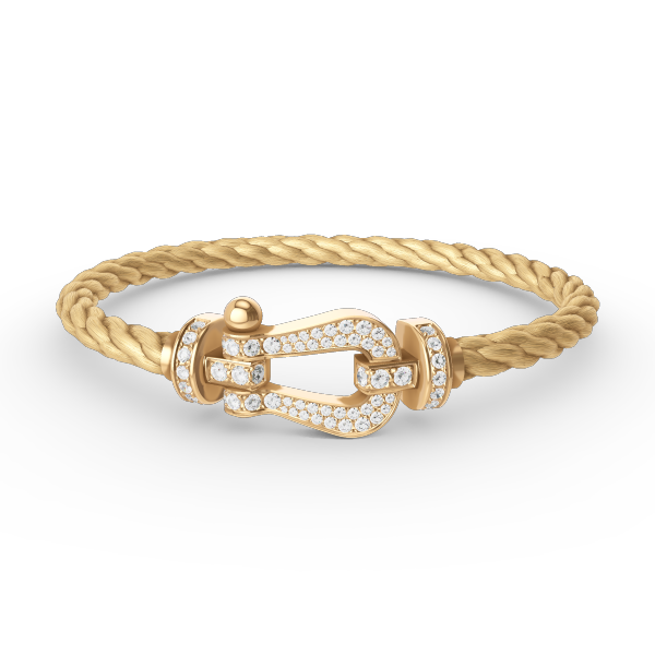 [Renovia Jewelry]FORCE LARGE HORSESHOE FULL DIAMOND BRACELET GOLD