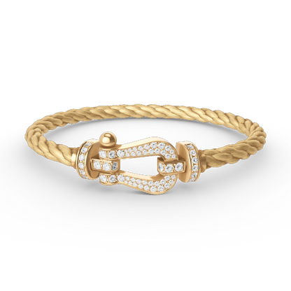 [Renovia Jewelry]FORCE LARGE HORSESHOE FULL DIAMOND BRACELET GOLD