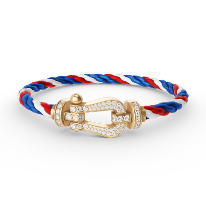 [Renovia Jewelry]FORCE LARGE HORSESHOE FULL DIAMOND BRACELET GOLD