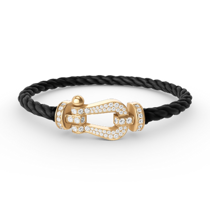 [Renovia Jewelry]FORCE LARGE HORSESHOE FULL DIAMOND BRACELET GOLD