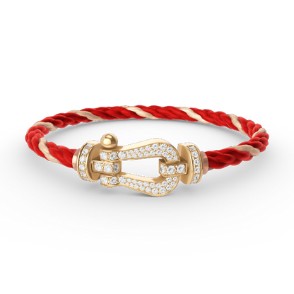 [Renovia Jewelry]FORCE LARGE HORSESHOE FULL DIAMOND BRACELET GOLD